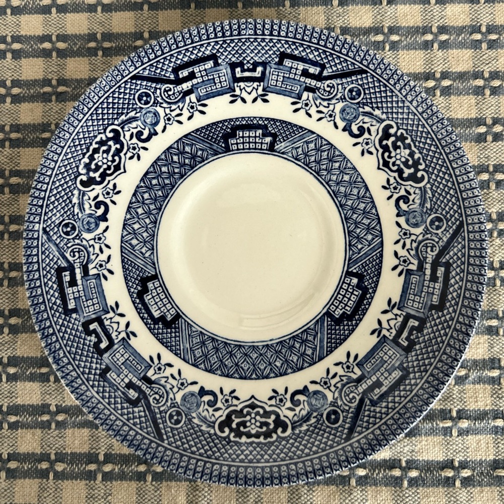 Blue Willow Churchill SAUCERS, set of 2
